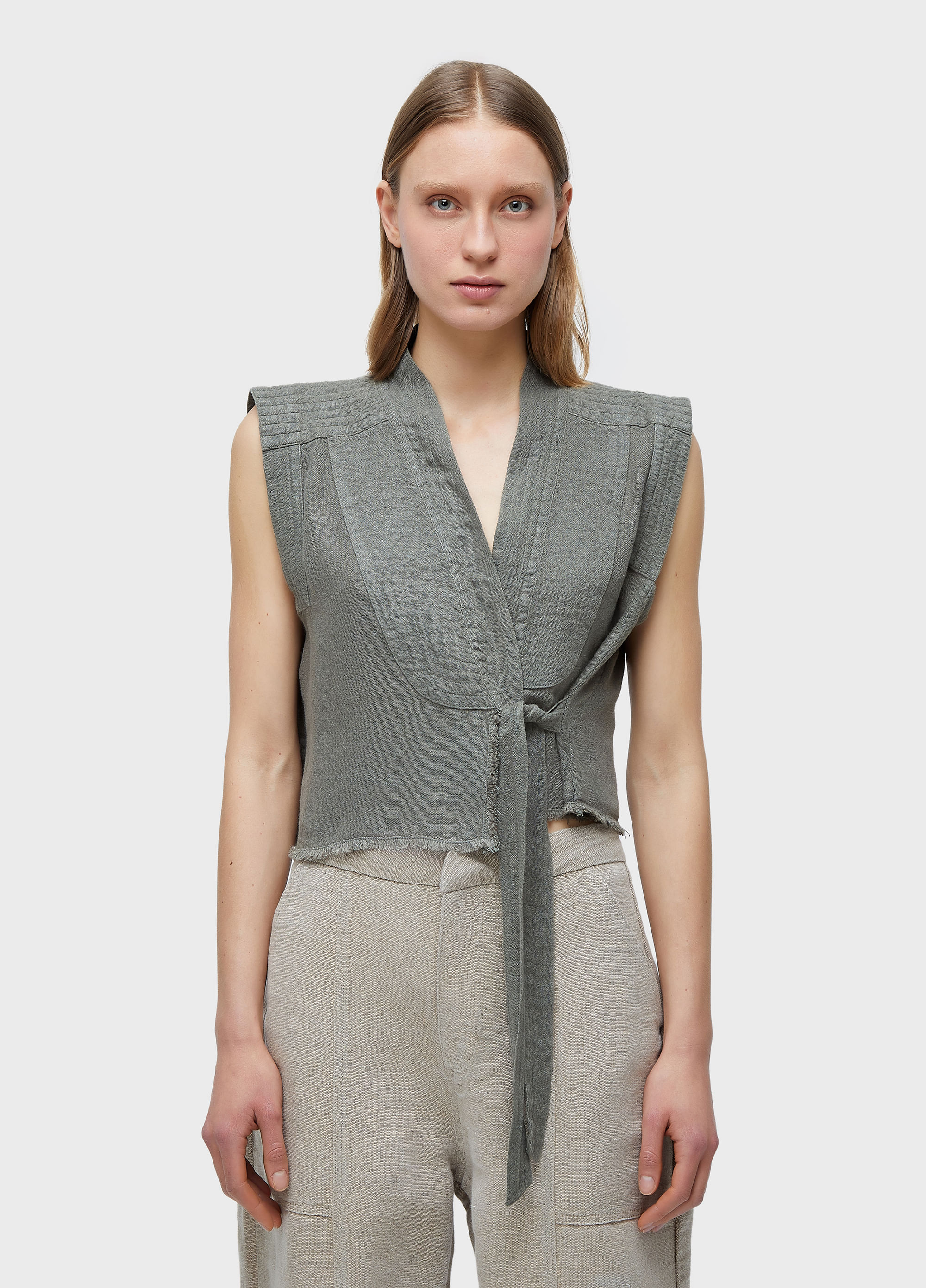 BLUSA AMARRACAO LINHO RECICLADO