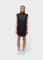 VESTIDO SMOKING SLEEVELESS LINEN