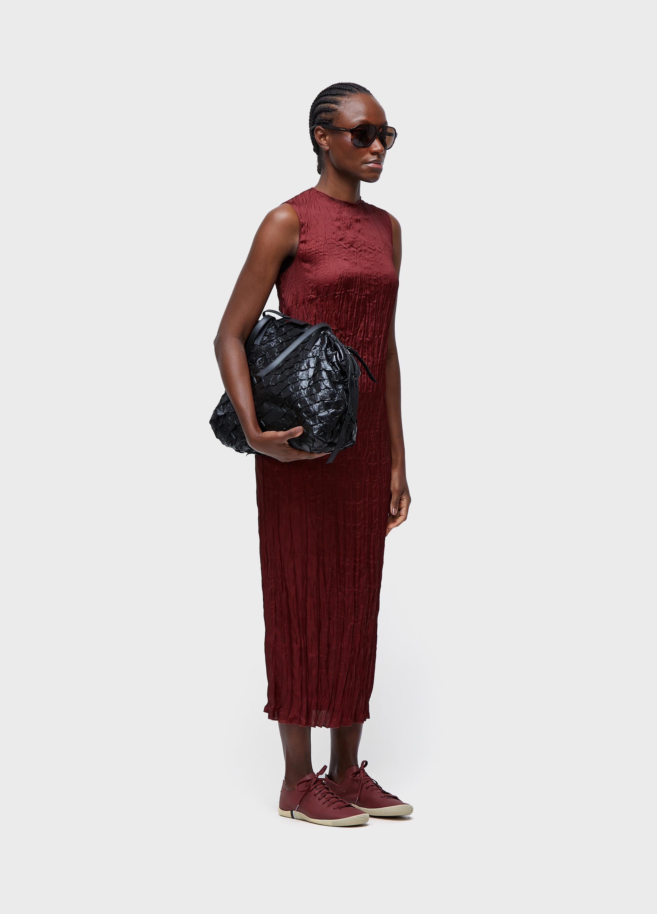 VESTIDO NADADOR WRINCKLED SATIN DOUBLE