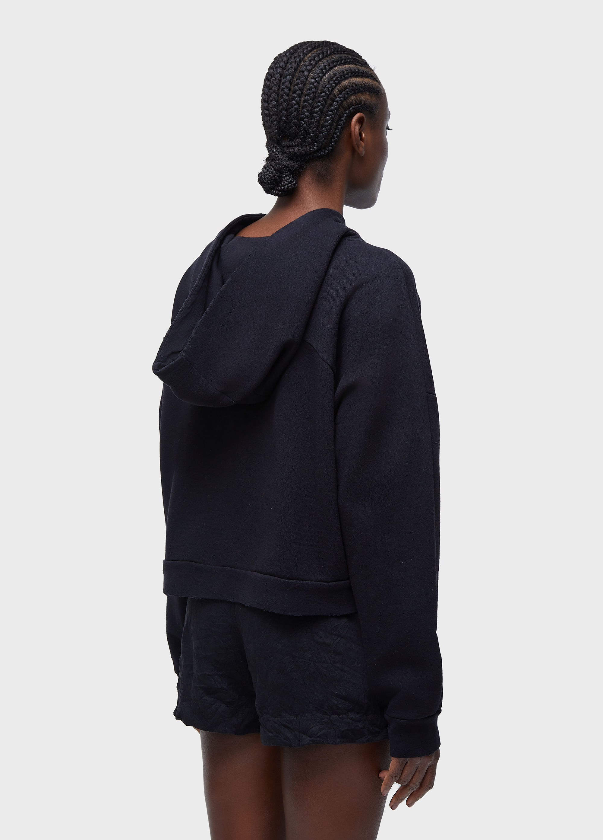 CASACO FEM CAPUZ FRAYED