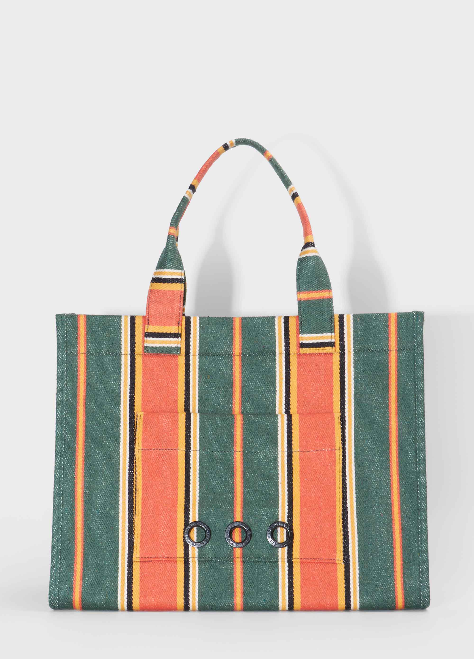 Bolsa tote color stripes