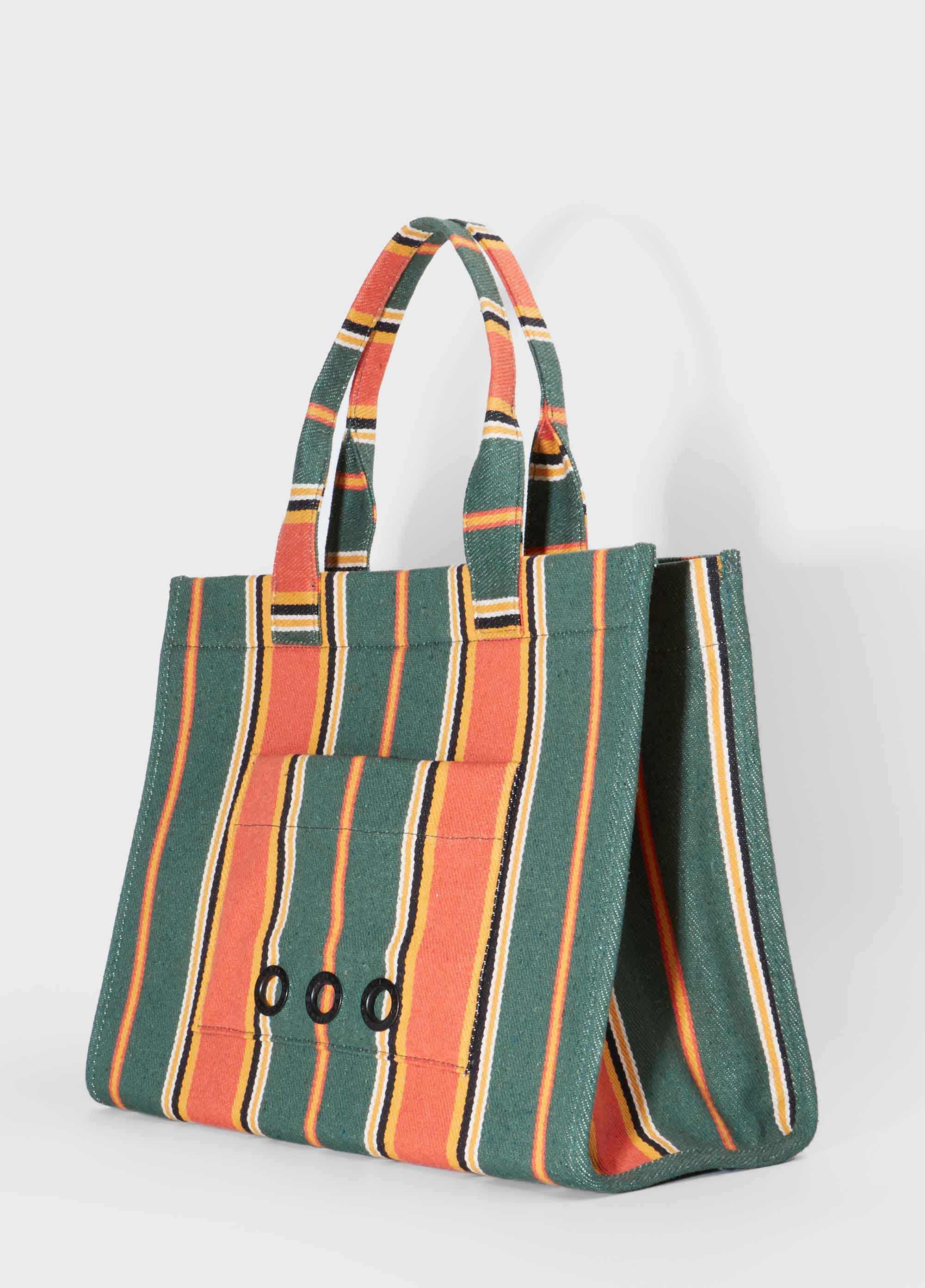 Bolsa tote color stripes