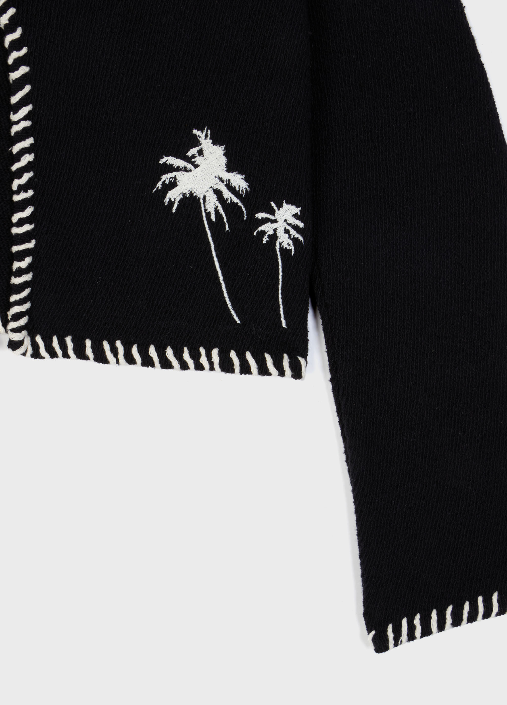 Casaco tricot pespontos reciclado