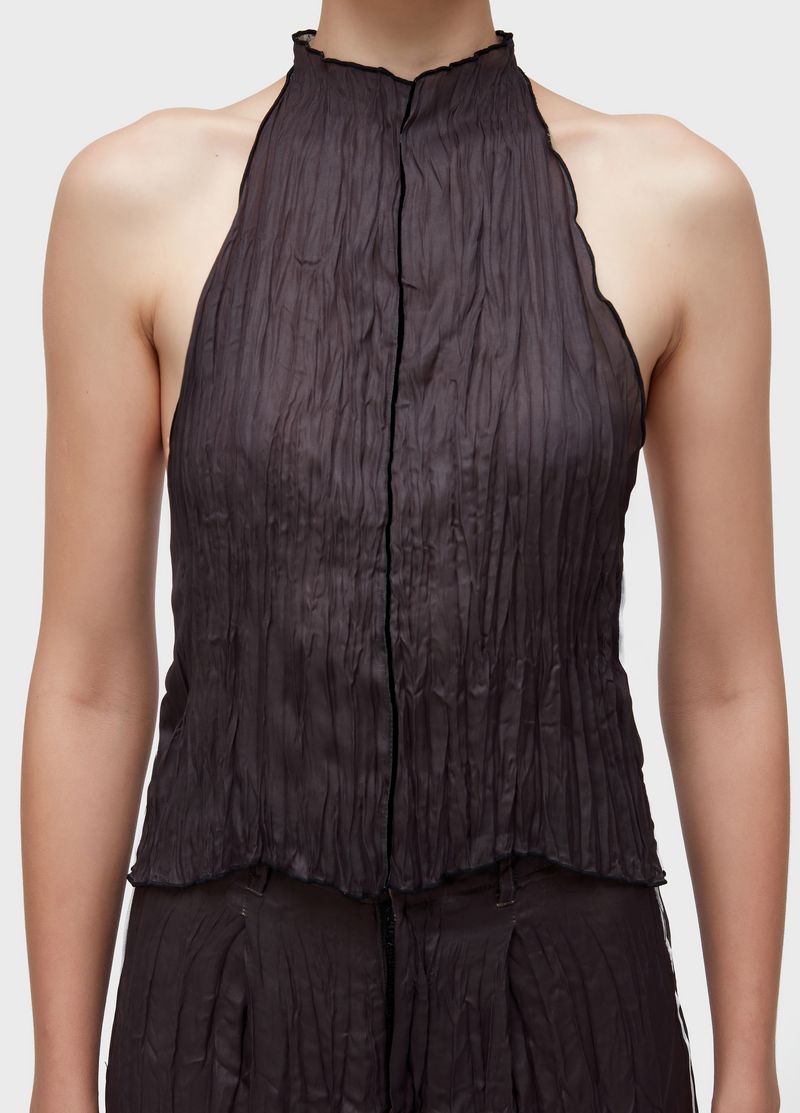 BLUSA RAGLAN WRINKLE SATIN DOUBLE FACE