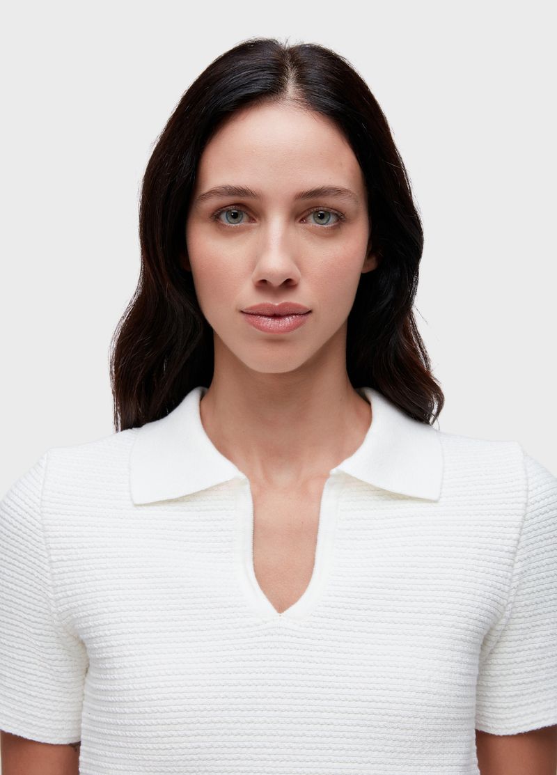 BLUSA POLO TRICOT TEXTURA