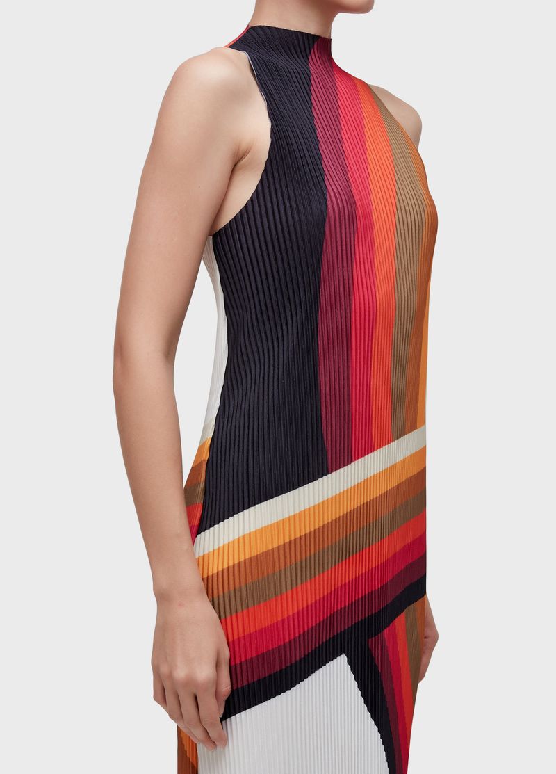 VESTIDO RAGLAN LONG PLISSE ONDA