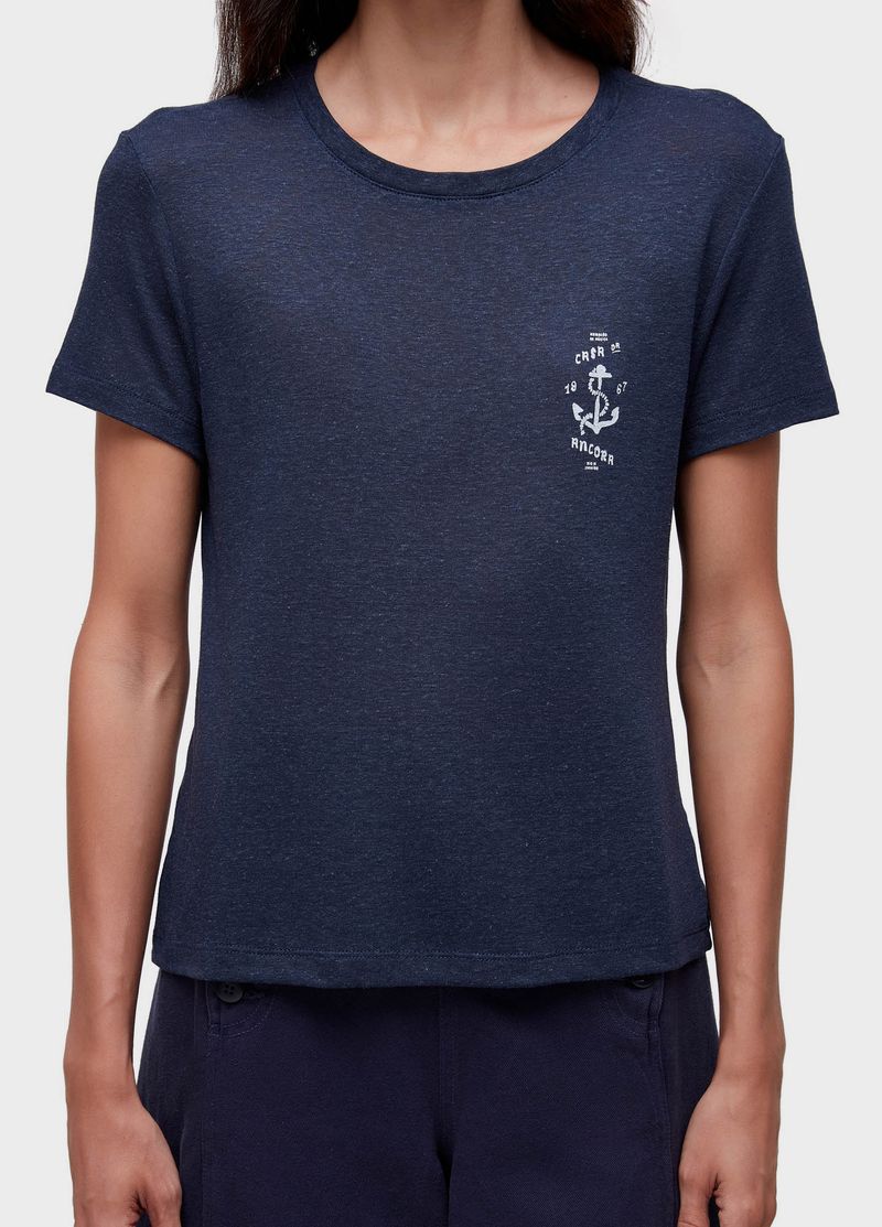 TSHIRT FEM CASA DA ANCORA MARINHO