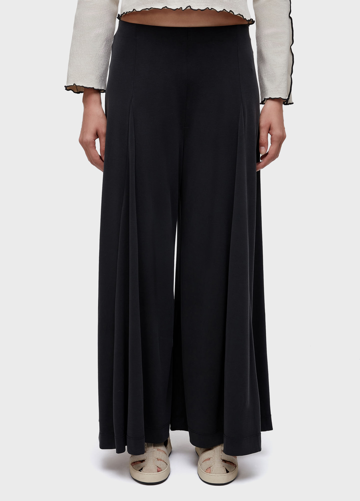 Calça washed touch ampla
