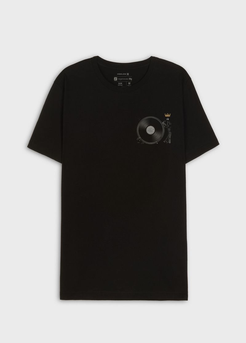 T SHIRT SLIM VINTAGE RECORD PLAYER MC