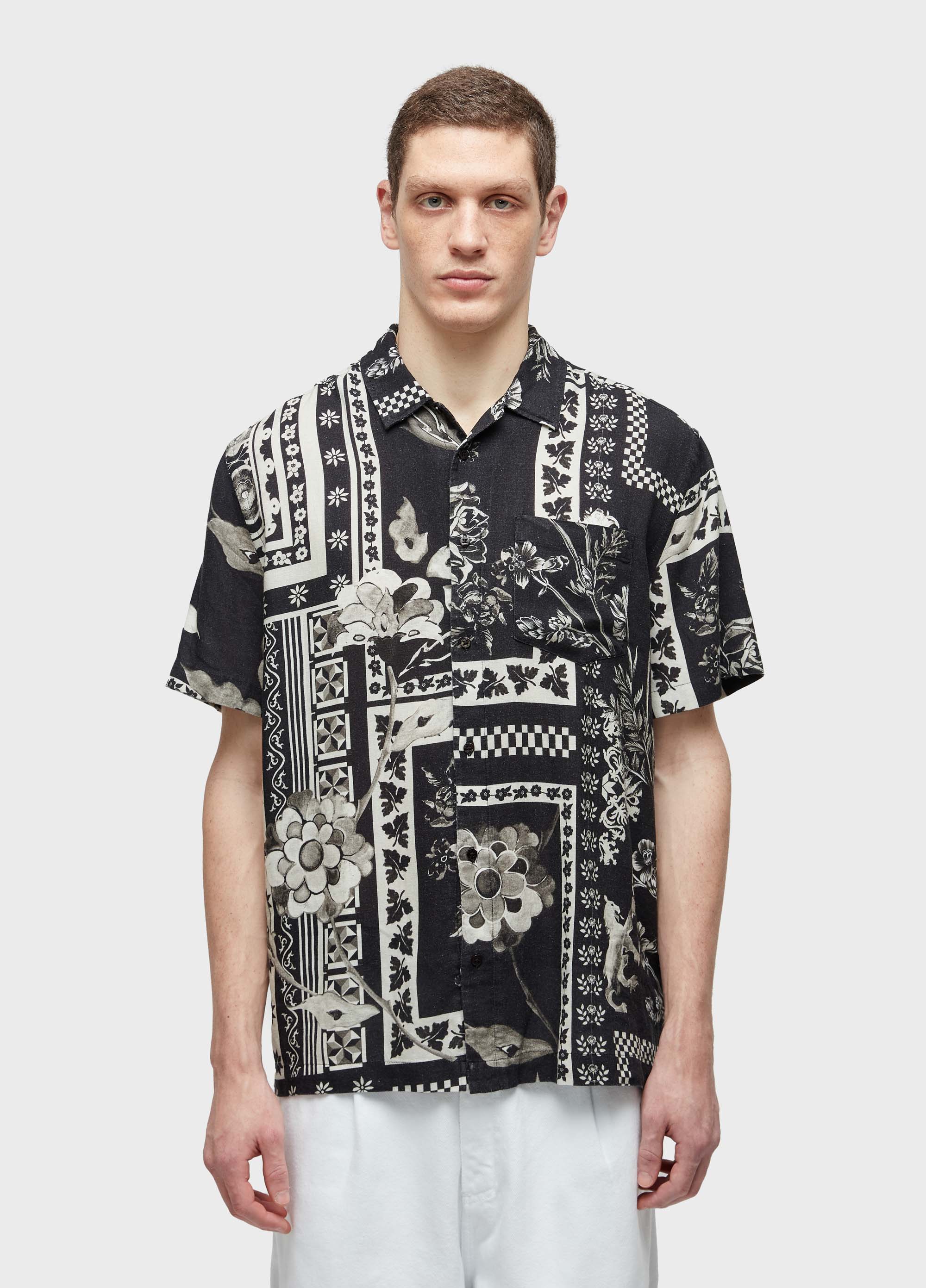 CAMISA LINEN PATCH MC