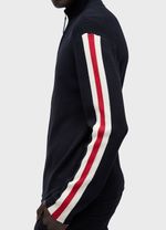 MENS ZIPPED STRIPED SWEATER