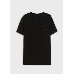 T-shirt slim vintage tridente madeira mc