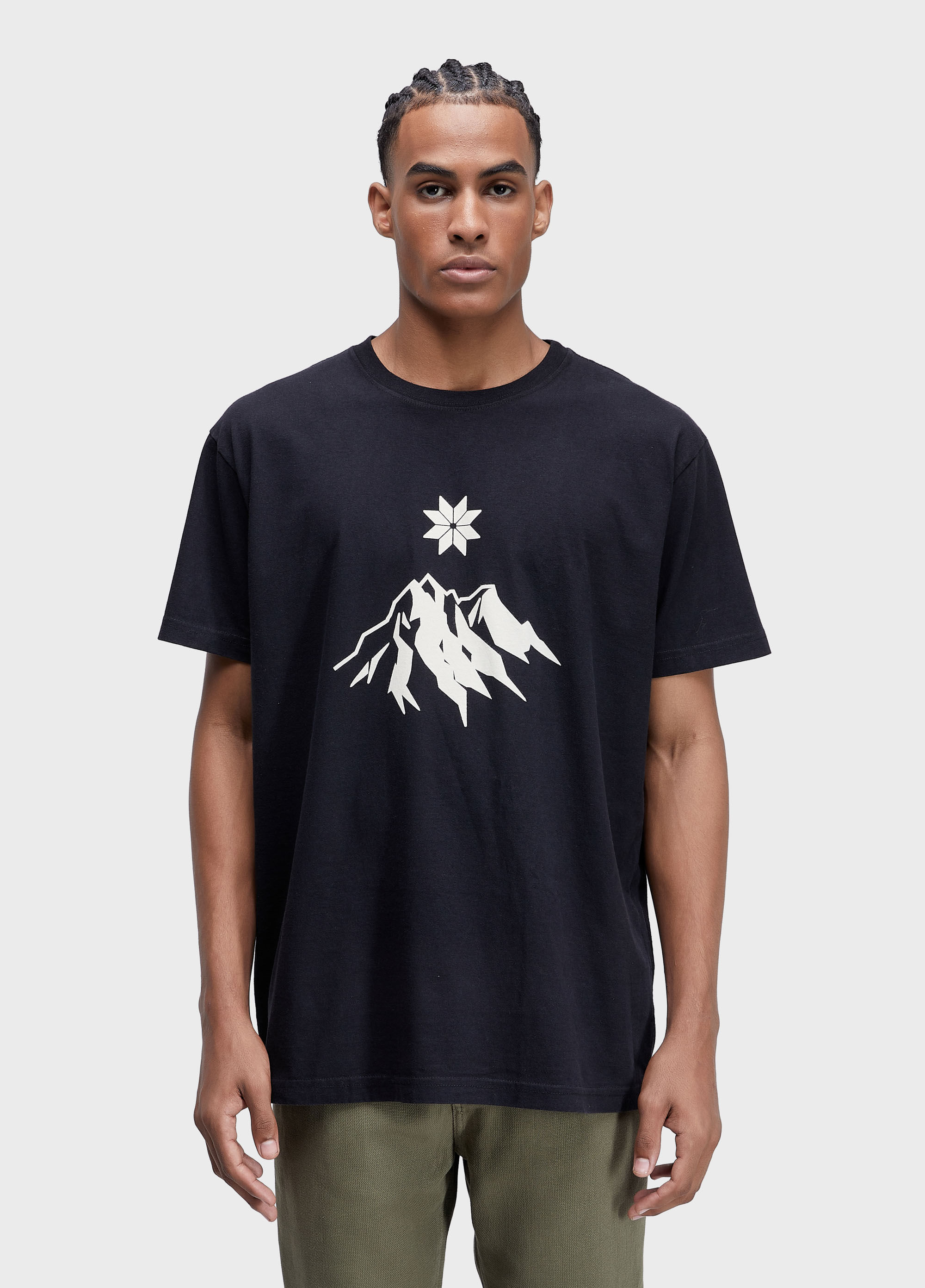 T-shirt vintage black mountain