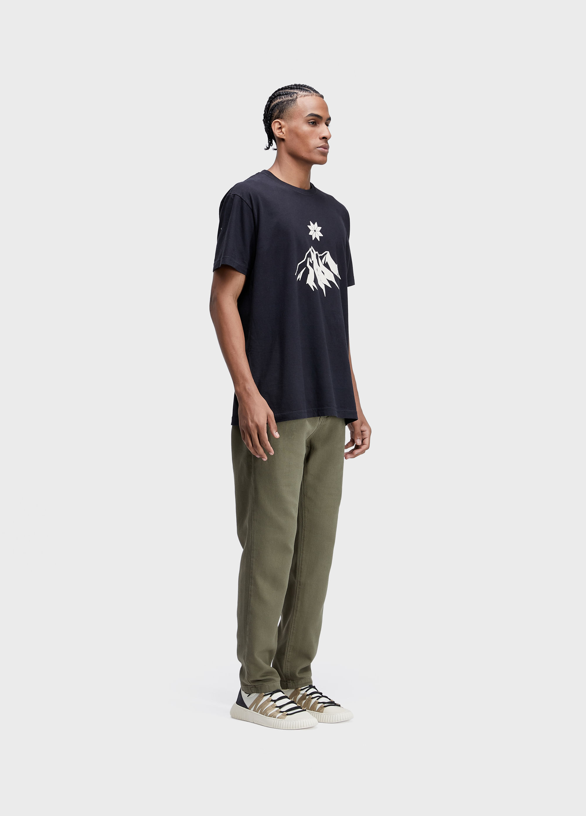 T-shirt vintage black mountain