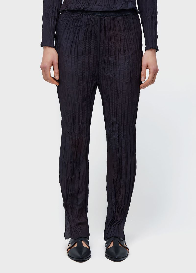 CALCA WRINCKLED SATIN ROSE BLUR DOUBLE