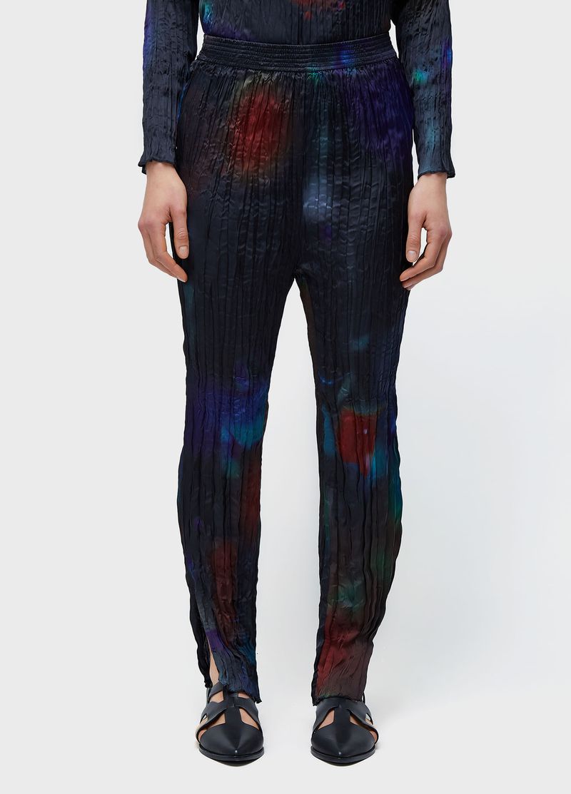 CALCA WRINCKLED SATIN ROSE BLUR DOUBLE