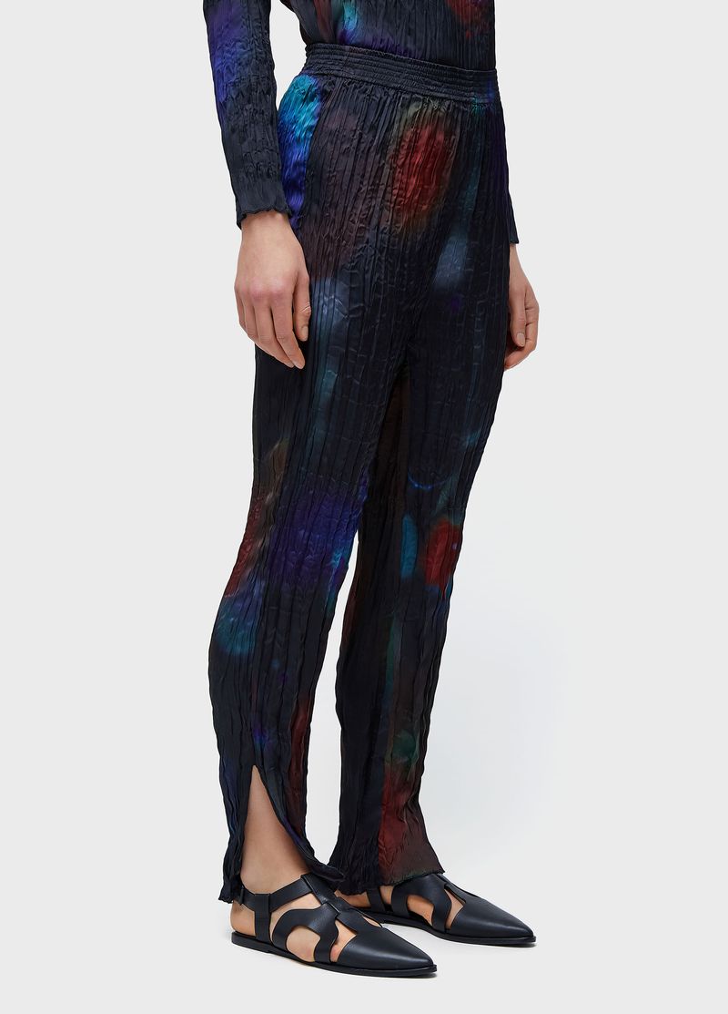 CALCA WRINCKLED SATIN ROSE BLUR DOUBLE