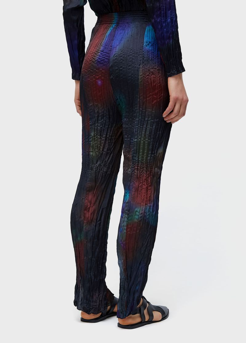 CALCA WRINCKLED SATIN ROSE BLUR DOUBLE