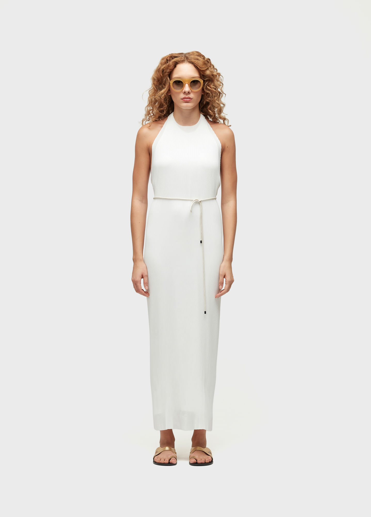 Vestido nadador plissado