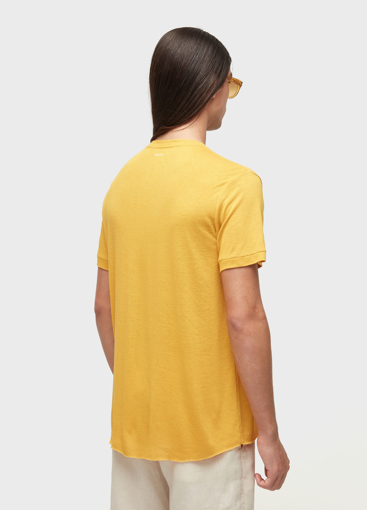 T-shirt palm tree light linen