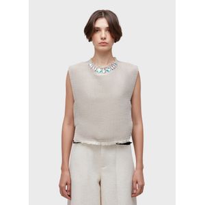 Blusa colete juta cristais