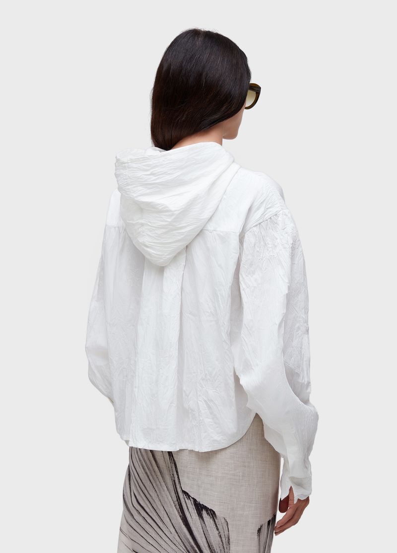 CAMISA MLCAPUZ CROPPED WRINKLE TRICOLINE