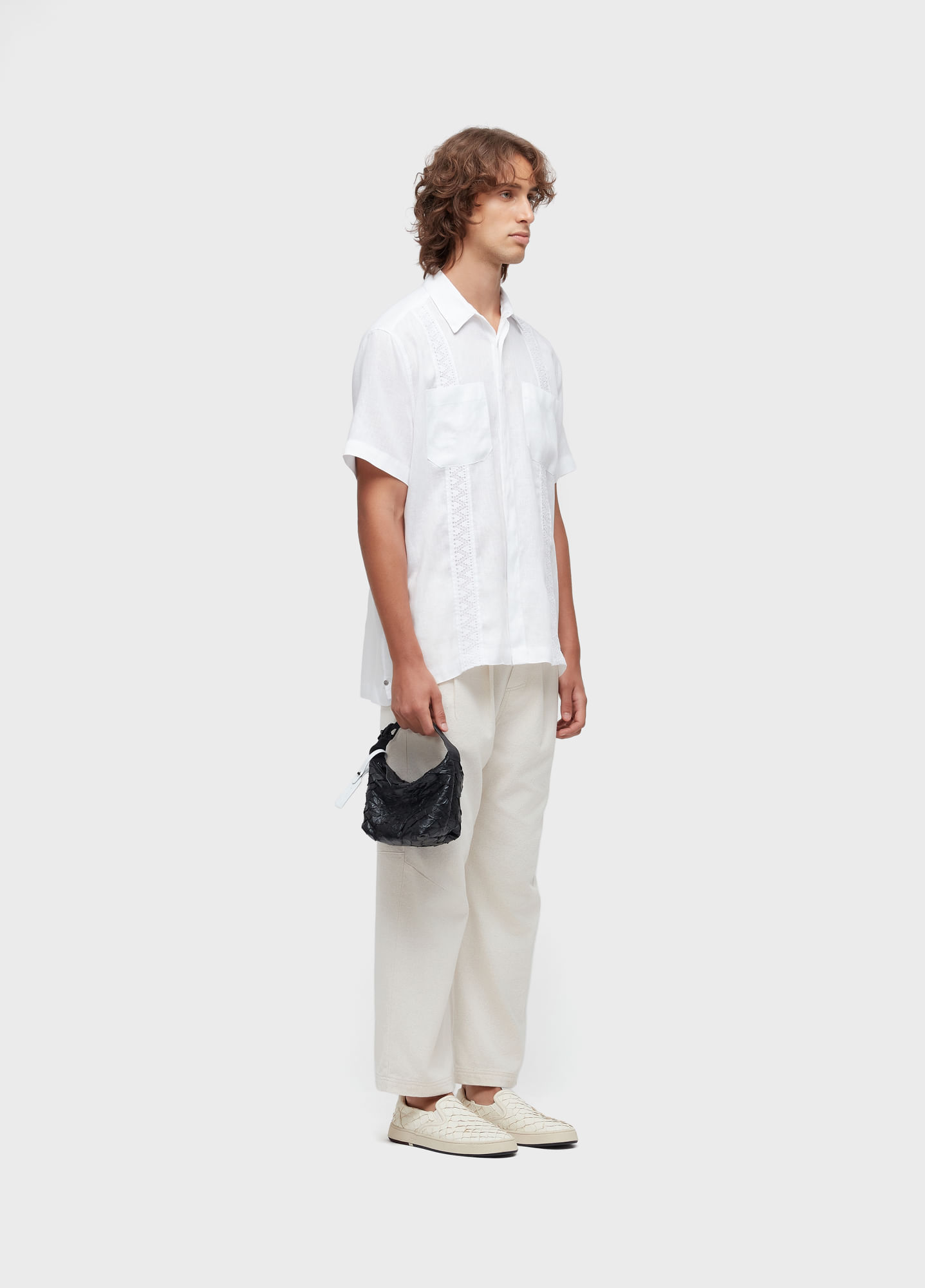 Camisa linen lace MC