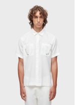 CAMISA LINEN DAISY BORDADO MC