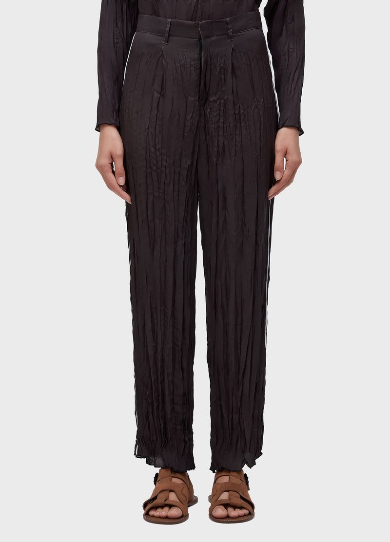 CALCA RETA WRINKLE SATIN