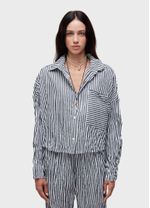 CAMISA ML WRINKLE TRICOLINE FIO TINTO