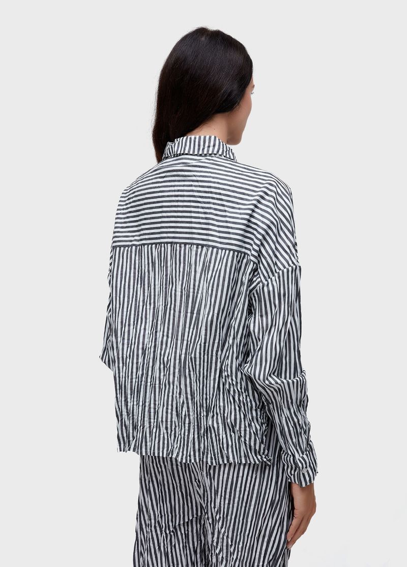 CAMISA ML WRINKLE TRICOLINE FIO TINTO