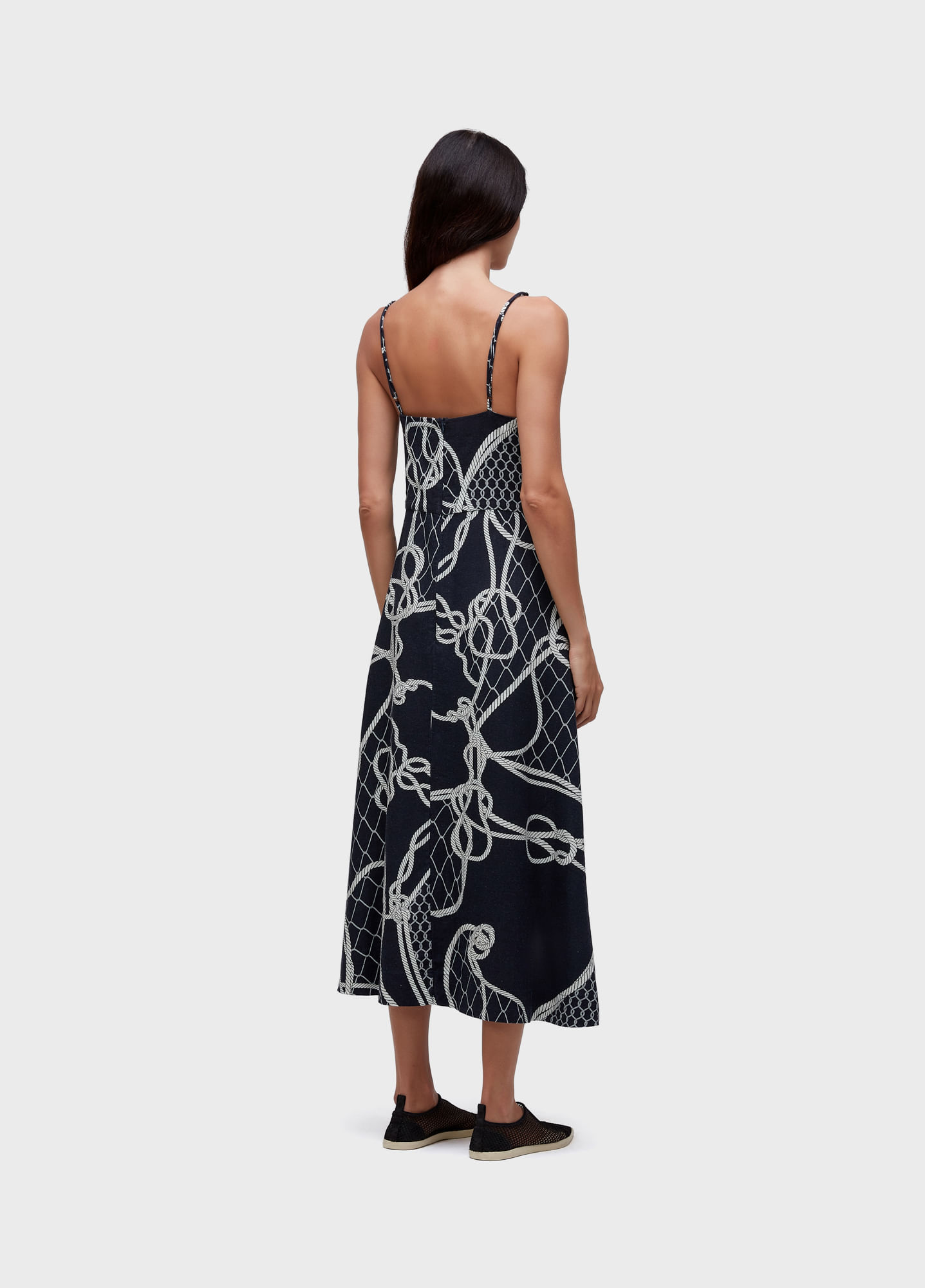 Vestido alças knot blue