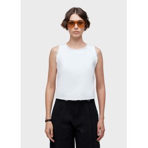 Blusa frente única white denim