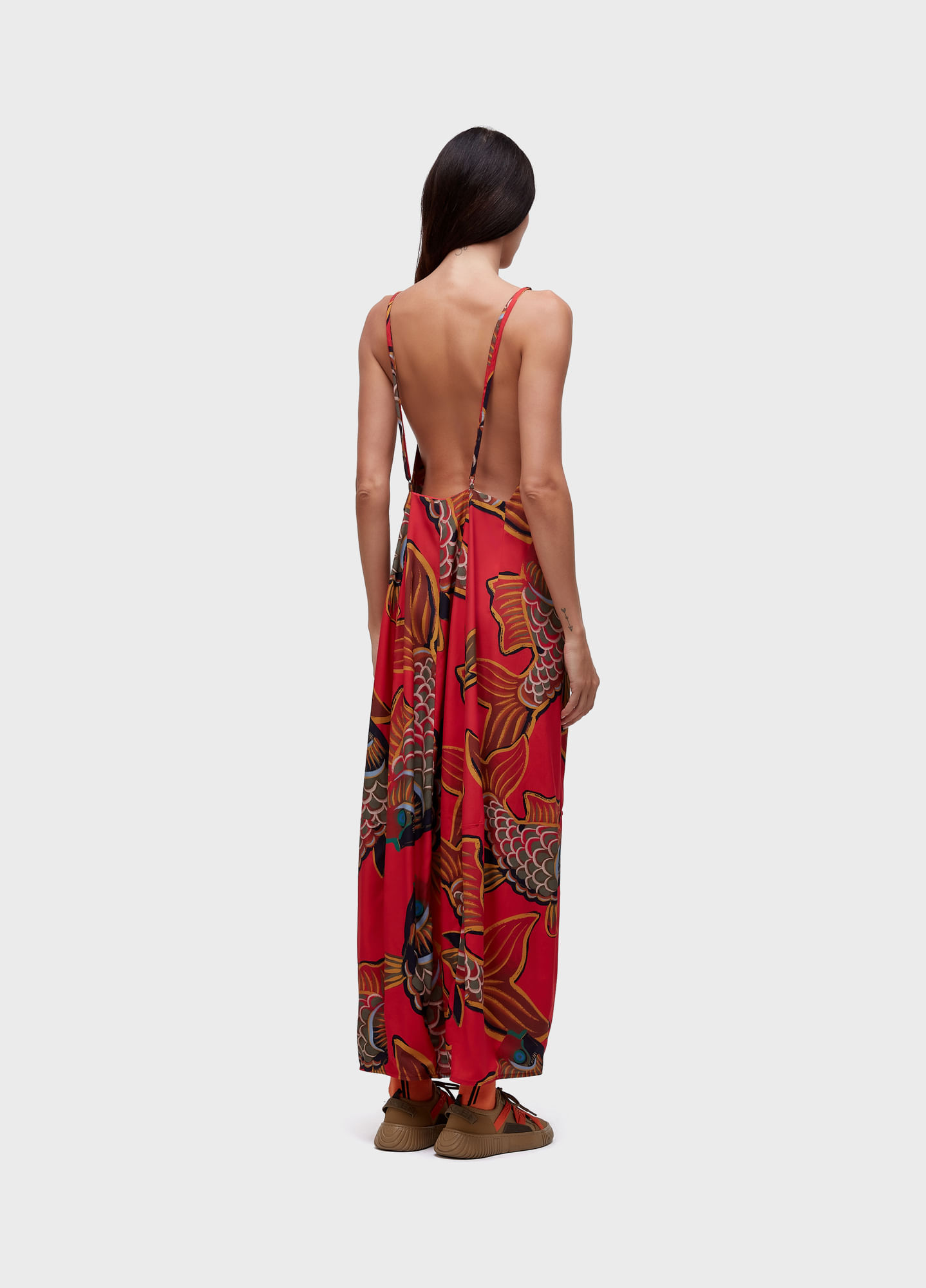 Vestido baloon peixe red