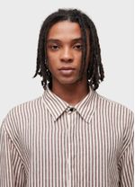 CAMISA MASC OVER BRUN STRIPES