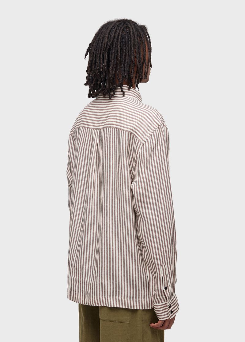 CAMISA MASC OVER BRUN STRIPES
