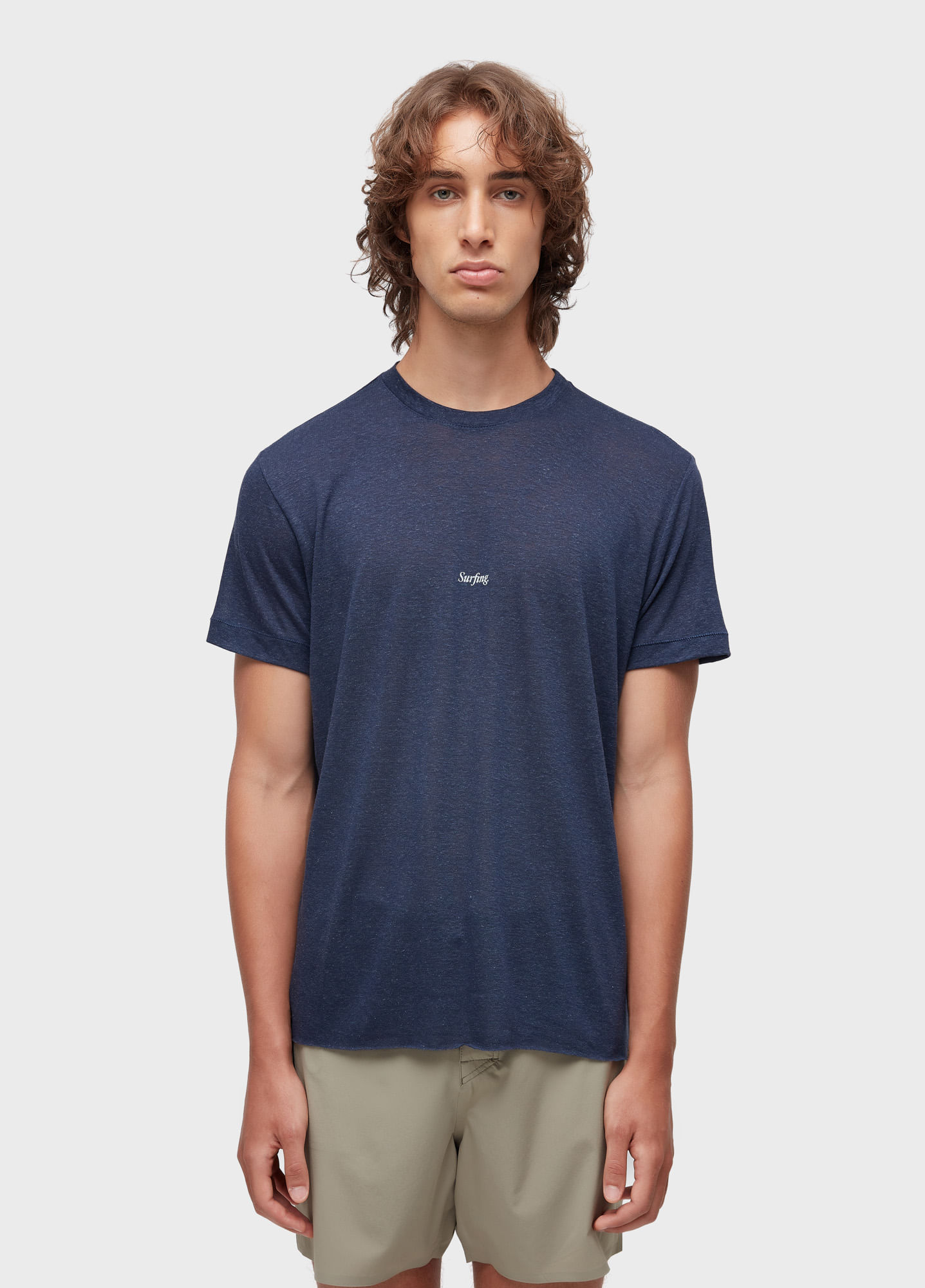 T-shirt minimal surfing light linen MC