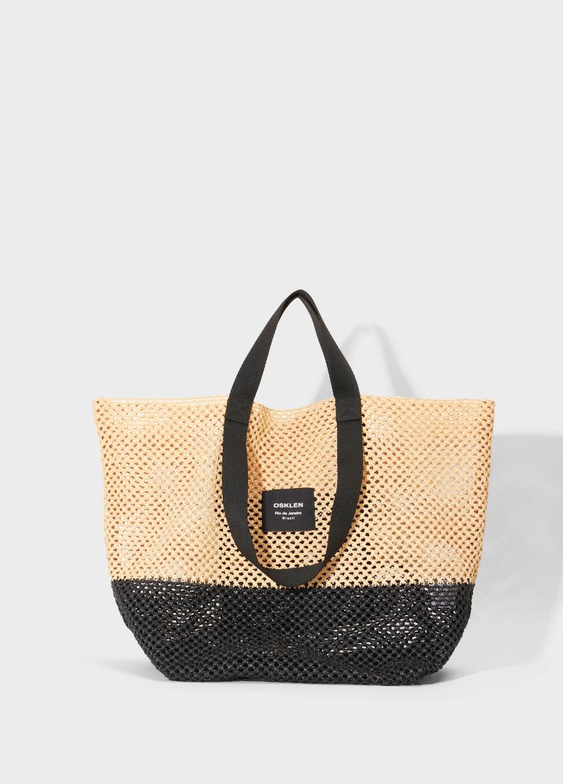 BOLSA TOTE TELA LARGE BICOLOR