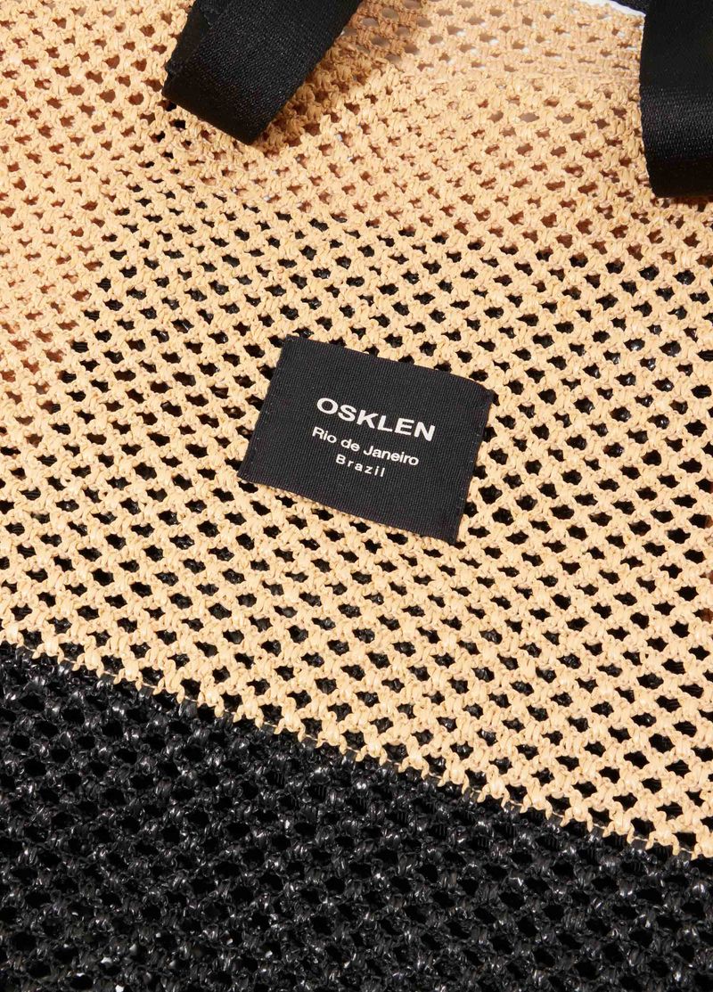 BOLSA TOTE TELA LARGE BICOLOR