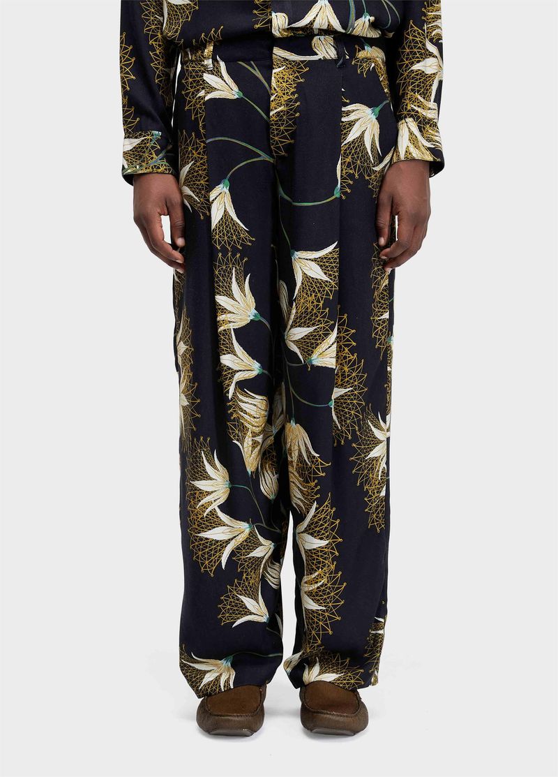 CALCA JAZZ FLORAL TRAMA