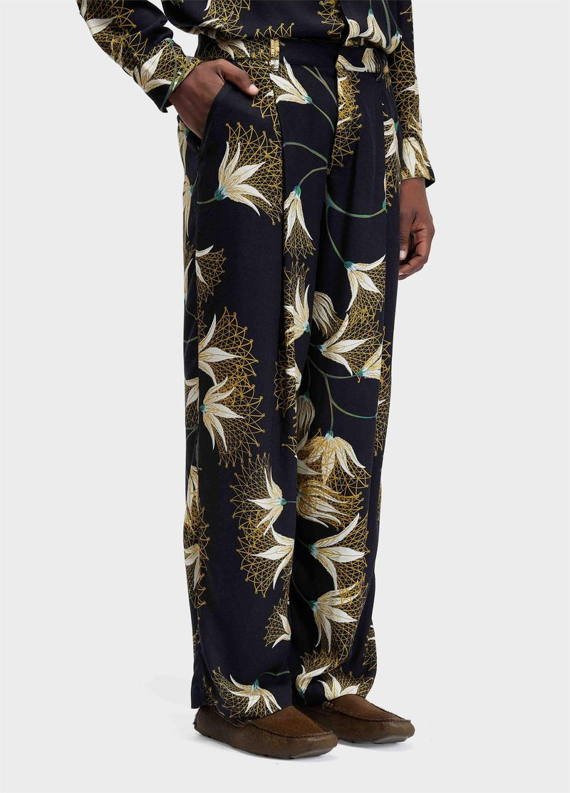 CALCA JAZZ FLORAL TRAMA