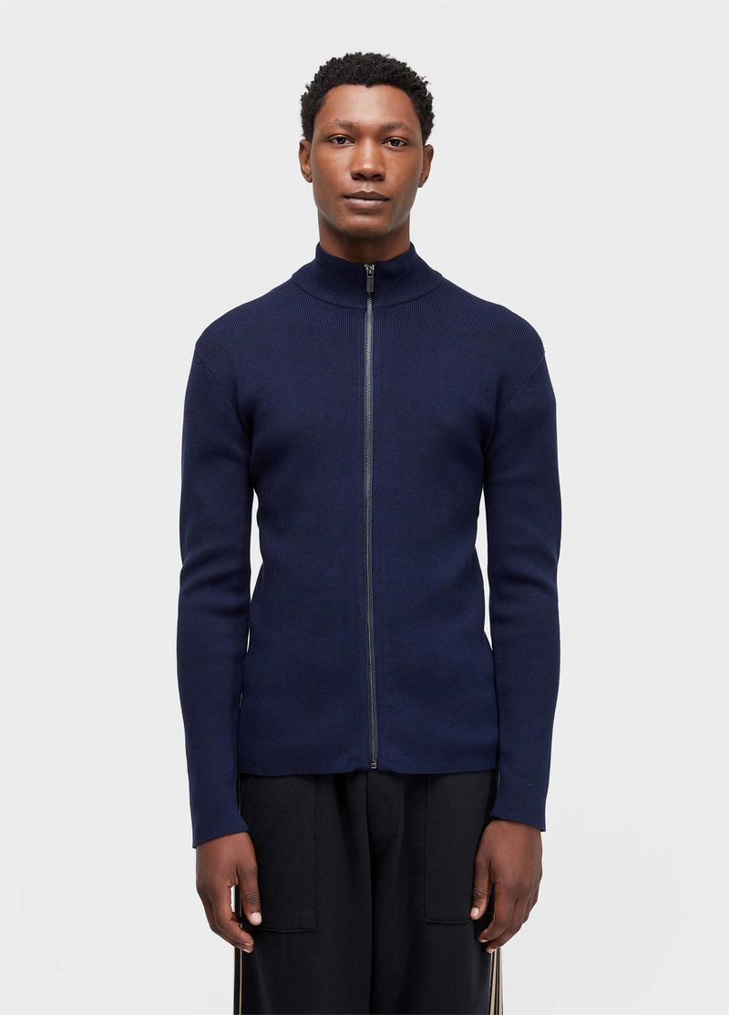 SWEATER TRICOT ZIPPED COTTON