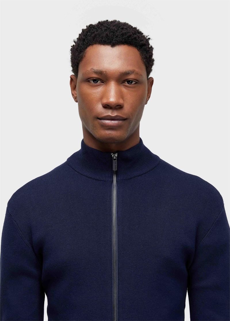 SWEATER TRICOT ZIPPED COTTON