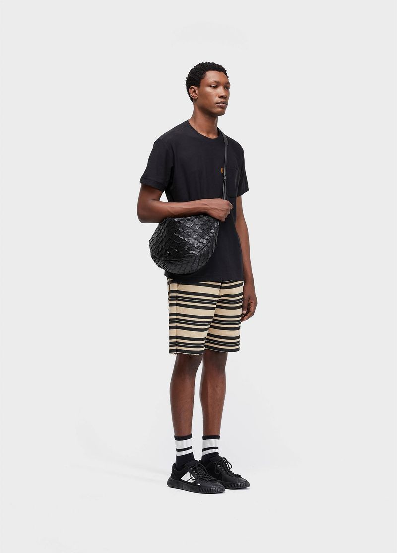 BERMUDA MASC MOLETOM PRANCHAO STRIPES