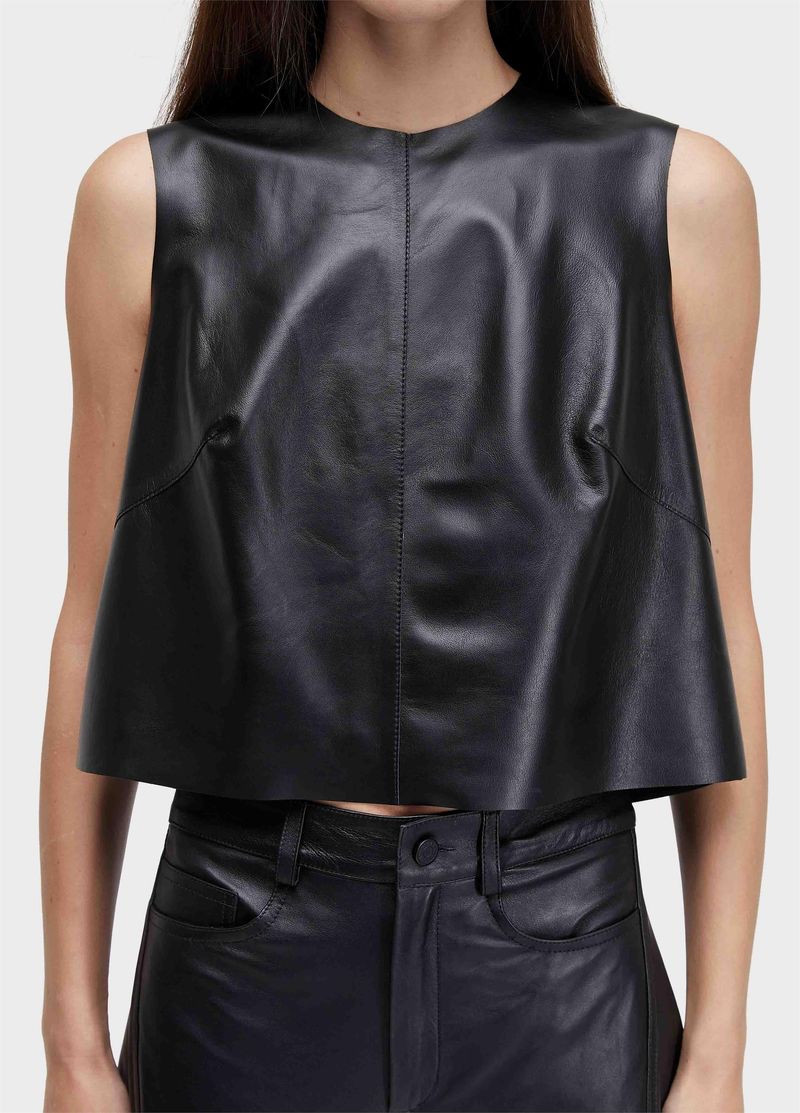 BLUSA SLEEVELESS COURO