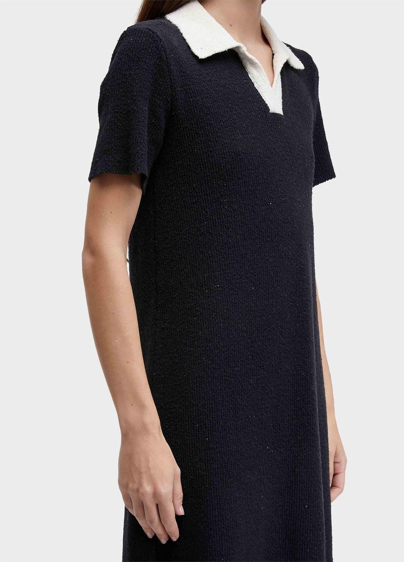 VESTIDO POLO TRICOT CANELADO