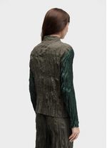JAQUETA WRINKLED SATIN TRICOLINE