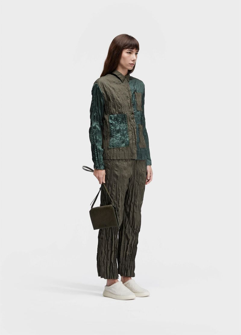 CALCA WRINKLED SATIN TRICOLINE