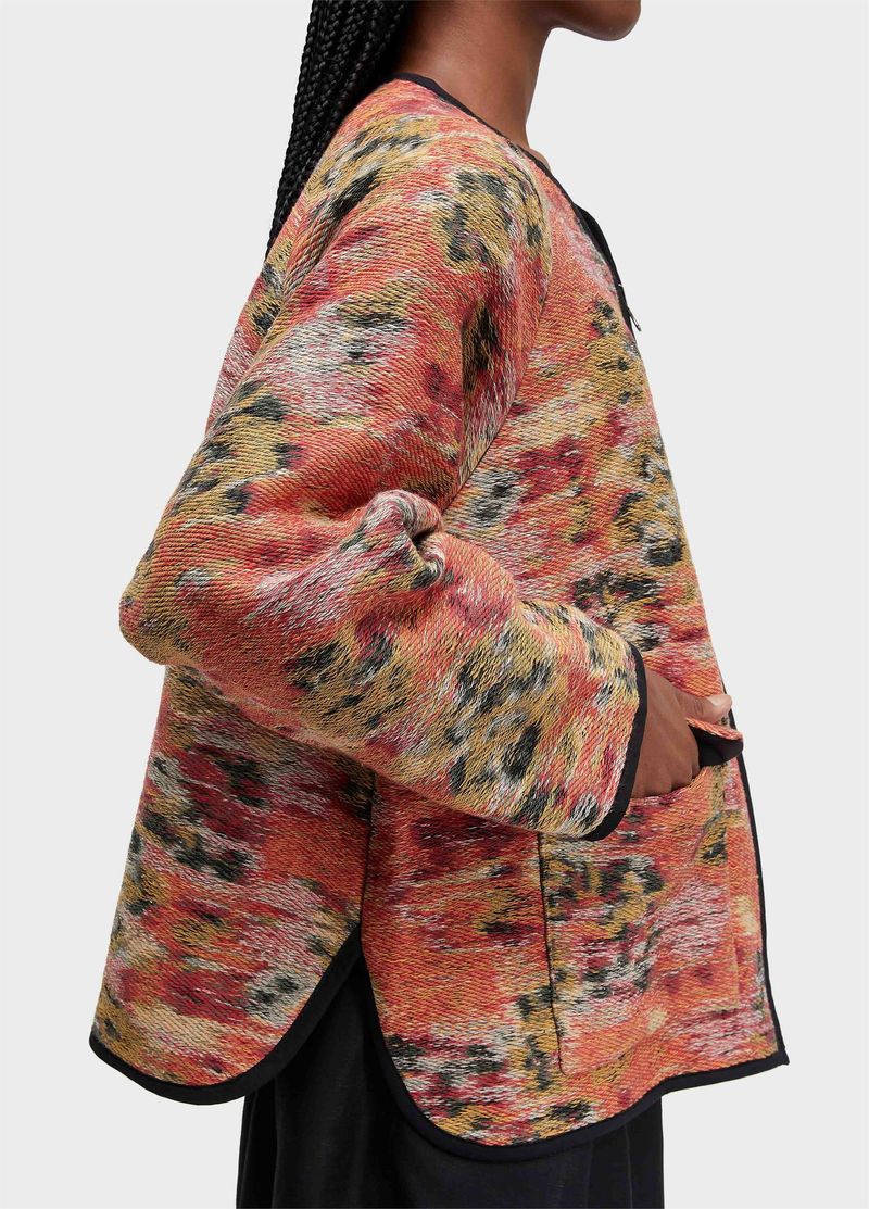 CASACO DOUBLE ROSEIRA JACQUARD