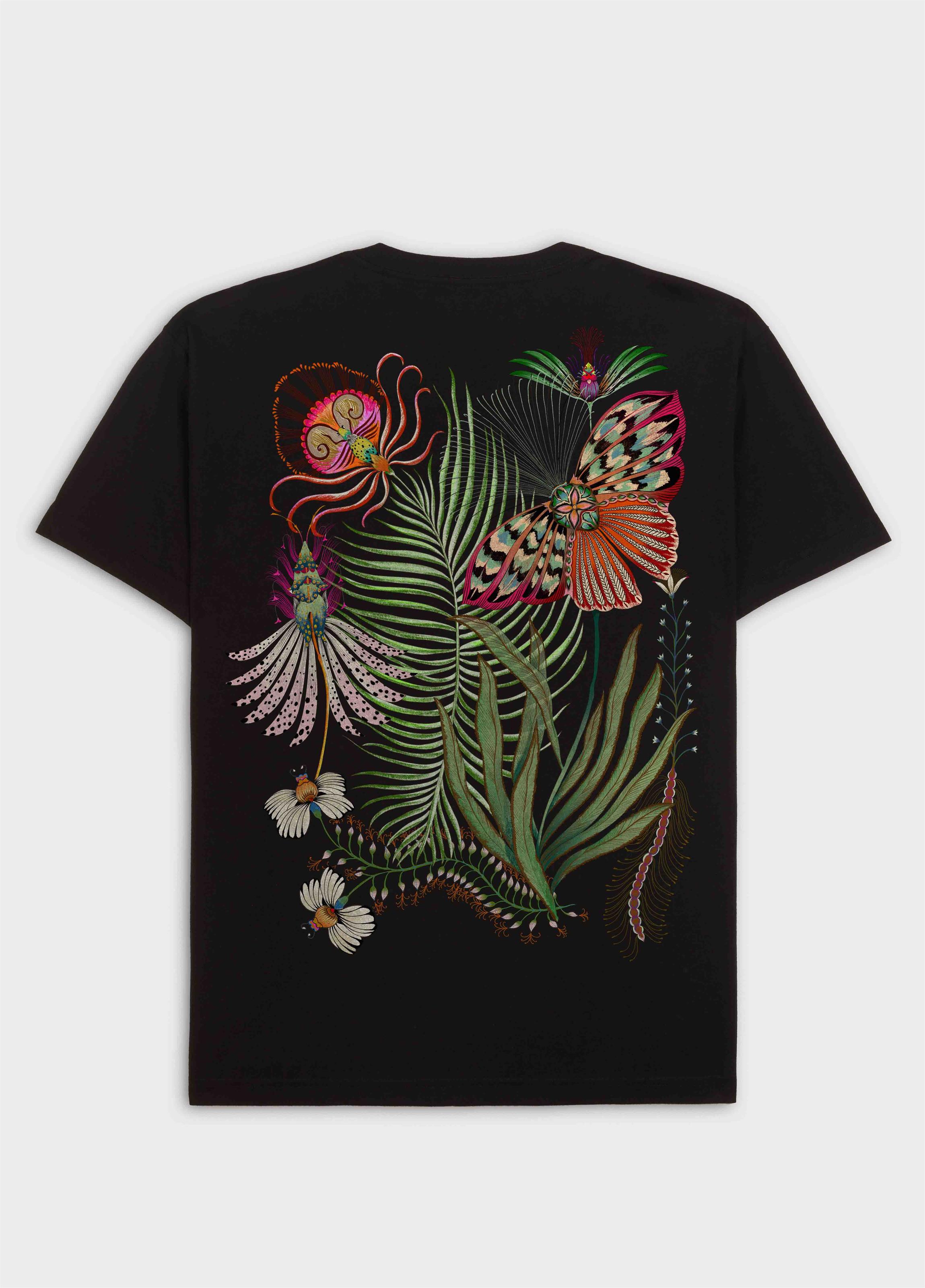 T-shirt regular vintage insect floral